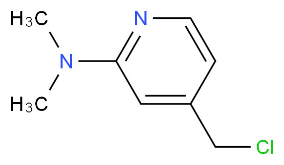 4-(CHLOROMETHYL)-N,N-DIMETHYLPYRIDIN-2-AMINE_分子结构_CAS_864461-14-3)