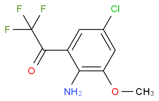 1-(2-amino-5-chloro-3-methoxyphenyl)-2,2,2-trifluoroethan-1-one_分子结构_CAS_205756-22-5