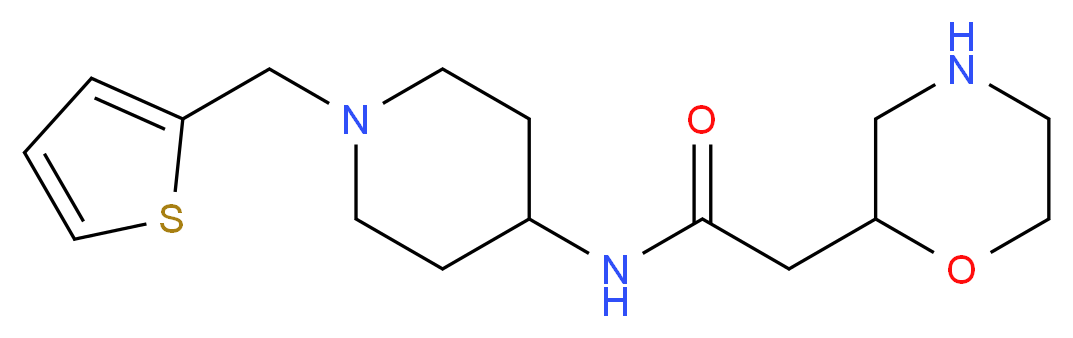 2-morpholin-2-yl-N-[1-(2-thienylmethyl)piperidin-4-yl]acetamide_分子结构_CAS_)