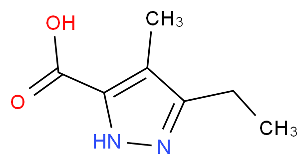 3-ethyl-4-methyl-1H-pyrazole-5-carboxylic acid_分子结构_CAS_1094347-64-4)