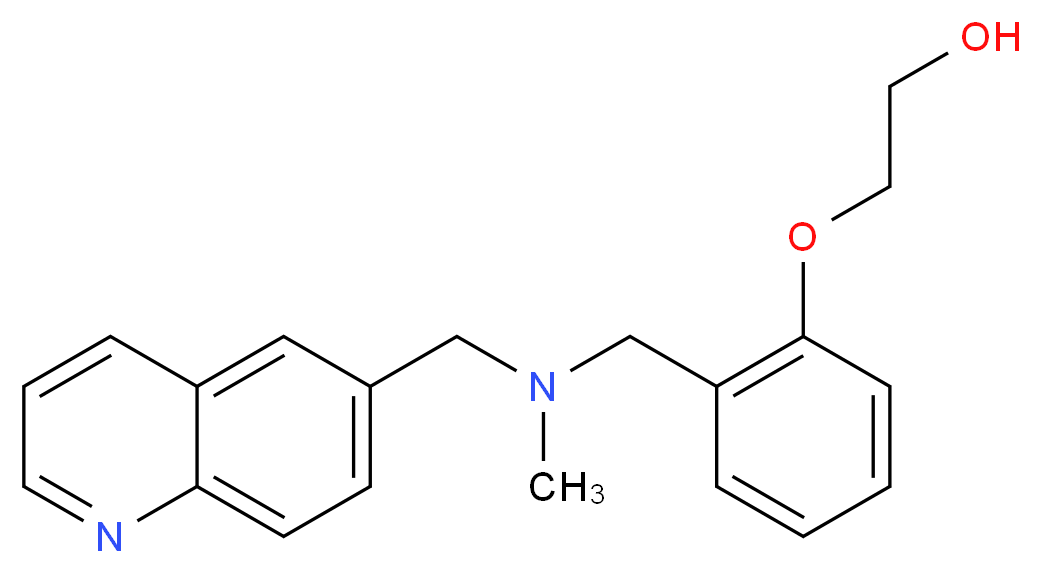 2-(2-{[methyl(quinolin-6-ylmethyl)amino]methyl}phenoxy)ethanol_分子结构_CAS_)