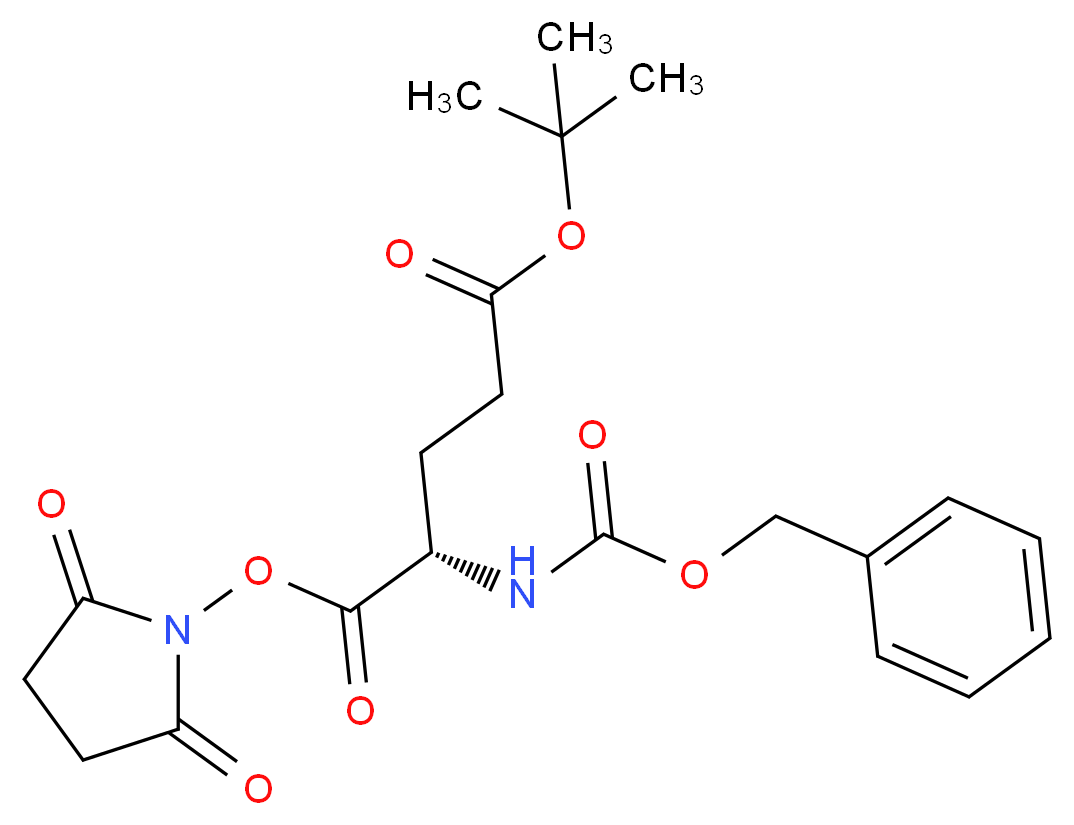 1-tert-butyl 2,5-dioxopyrrolidin-1-yl (4S)-4-{[(benzyloxy)carbonyl]amino}pentanedioate_分子结构_CAS_4666-16-4