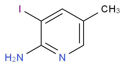 3-Iodo-5-methyl-pyridin-2-ylamine_分子结构_CAS_211308-79-1)