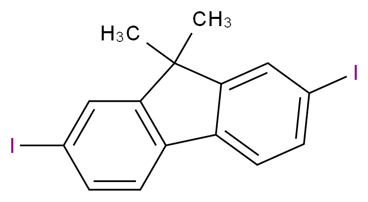 9,9-Dimethyl-9H-2,7-diiodofluorene_分子结构_CAS_144981-86-2)