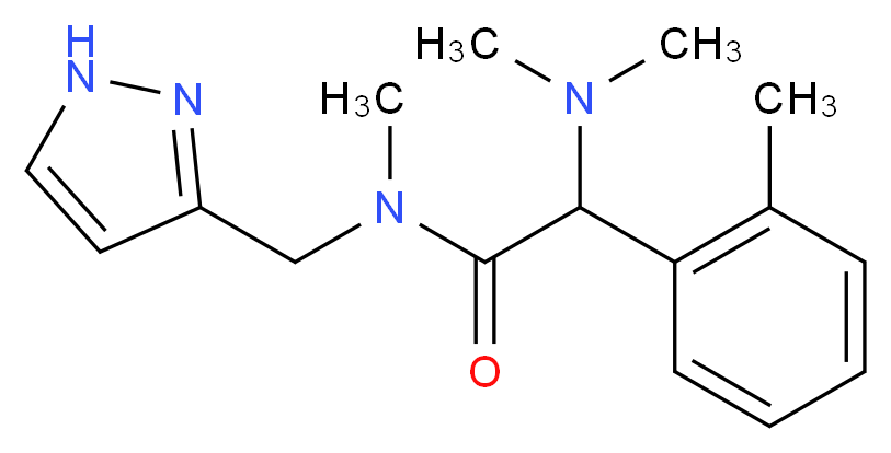 2-(dimethylamino)-N-methyl-2-(2-methylphenyl)-N-(1H-pyrazol-3-ylmethyl)acetamide_分子结构_CAS_)