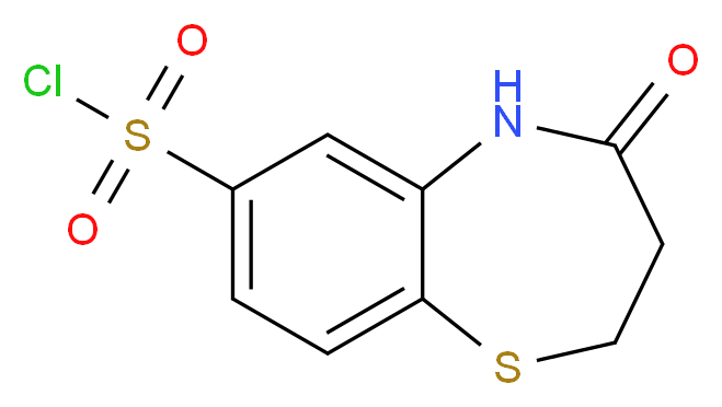 4-oxo-2,3,4,5-tetrahydro-1,5-benzothiazepine-7-sulfonyl chloride_分子结构_CAS_443955-61-1