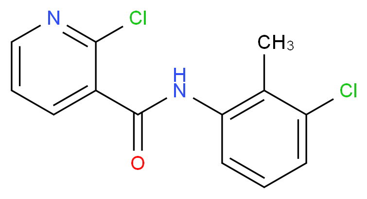 2-chloro-N-(3-chloro-2-methylphenyl)pyridine-3-carboxamide_分子结构_CAS_57841-61-9
