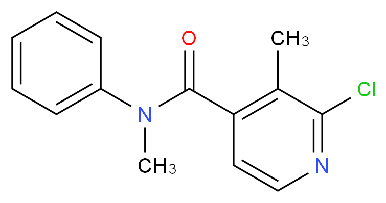 2-chloro-N,3-dimethyl-N-phenylpyridine-4-carboxamide_分子结构_CAS_133928-64-0