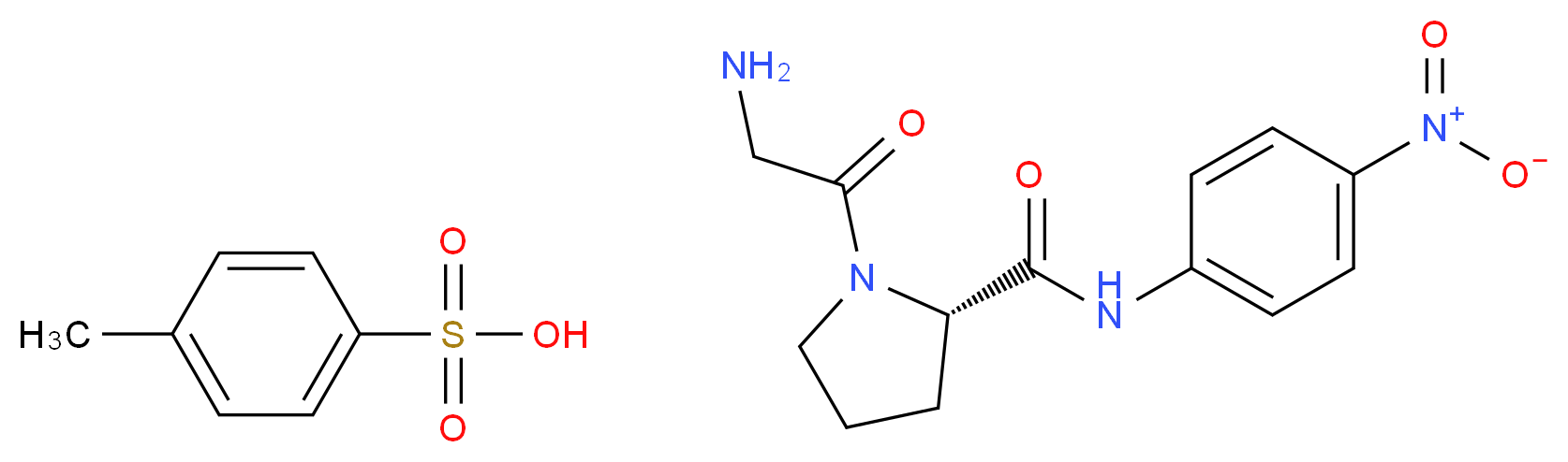 甘氨酰-脯氨酰-对硝基苯胺 对甲苯磺酸盐_分子结构_CAS_65096-46-0)