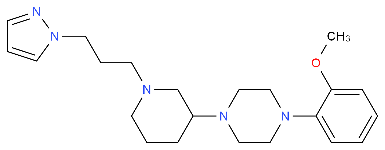 1-(2-methoxyphenyl)-4-{1-[3-(1H-pyrazol-1-yl)propyl]-3-piperidinyl}piperazine_分子结构_CAS_)