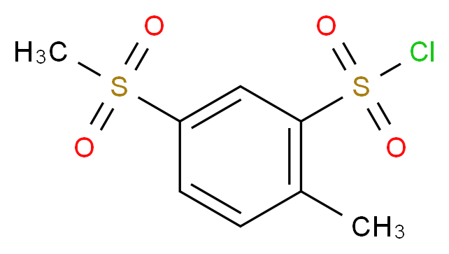 5-methanesulfonyl-2-methylbenzene-1-sulfonyl chloride_分子结构_CAS_2224-67-1)