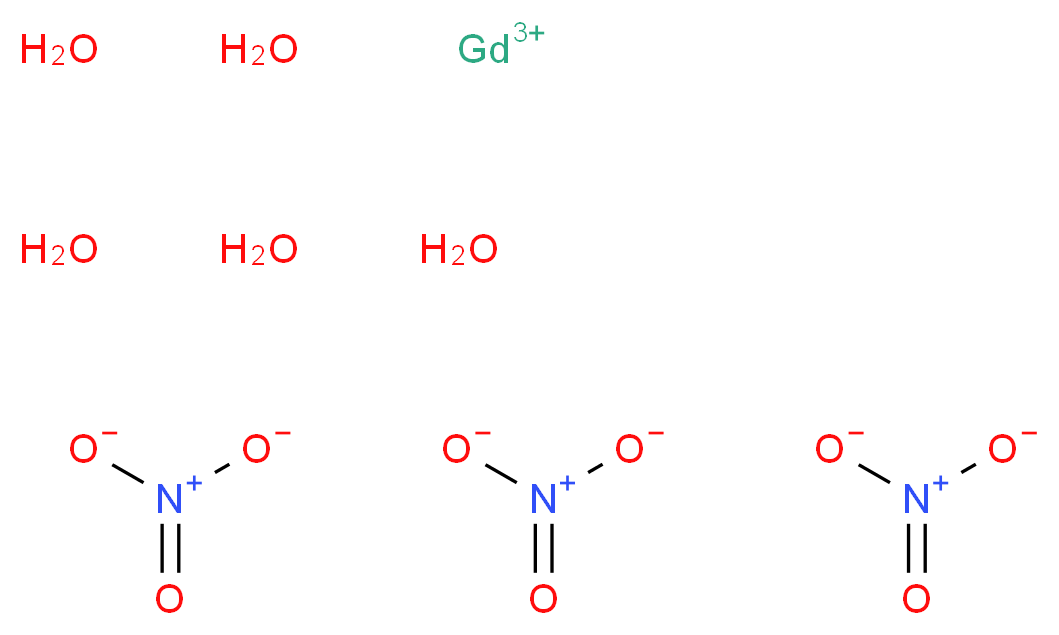 gadolinium(3+) ion pentahydrate trinitrate_分子结构_CAS_94219-55-3