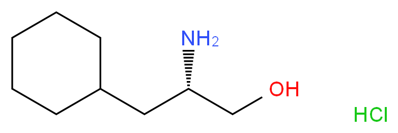 (S)-(+)-2-氨基-3-环己基-1-丙醇 盐酸盐_分子结构_CAS_117160-99-3)