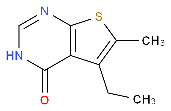 5-ethyl-6-methyl-3H,4H-thieno[2,3-d]pyrimidin-4-one_分子结构_CAS_439692-89-4