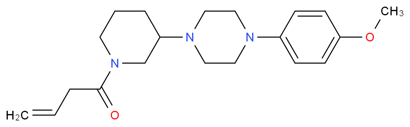 1-[1-(3-butenoyl)-3-piperidinyl]-4-(4-methoxyphenyl)piperazine_分子结构_CAS_)