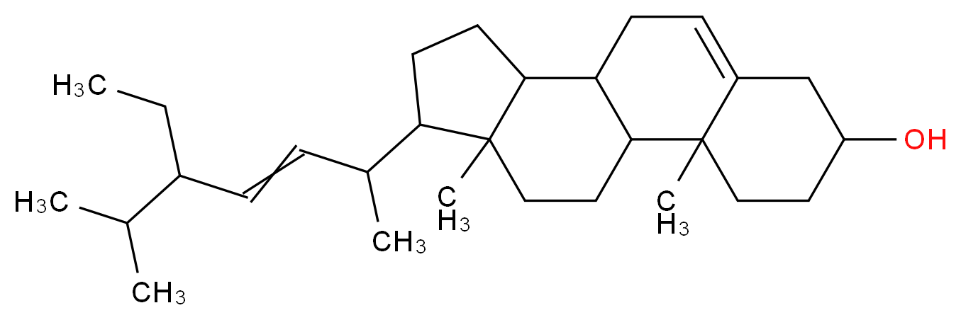 14-(5-ethyl-6-methylhept-3-en-2-yl)-2,15-dimethyltetracyclo[8.7.0.0^{2,7}.0^{11,15}]heptadec-7-en-5-ol_分子结构_CAS_83-48-7