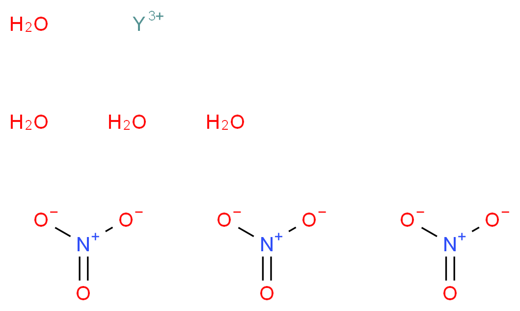 yttrium(3+) ion tetrahydrate trinitrate_分子结构_CAS_13773-69-8