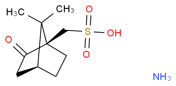 (1R)-(-)-10-樟脑磺酸 铵盐_分子结构_CAS_82509-30-6)