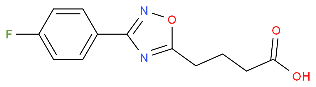 4-[3-(4-fluorophenyl)-1,2,4-oxadiazol-5-yl]butanoic acid_分子结构_CAS_)