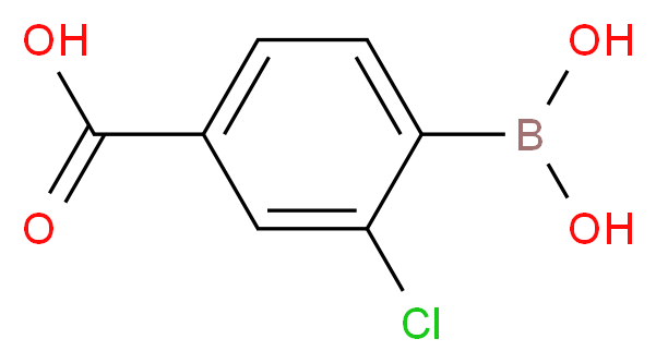 4-羧基-2-氯苯硼酸_分子结构_CAS_851335-09-6)