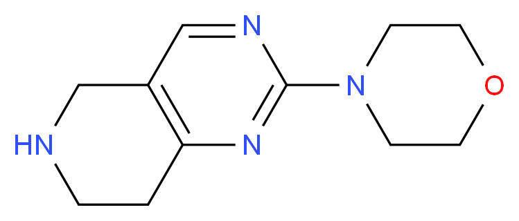 2-morpholin-4-yl-5,6,7,8-tetrahydropyrido[4,3-d]pyrimidine_分子结构_CAS_929973-62-6)