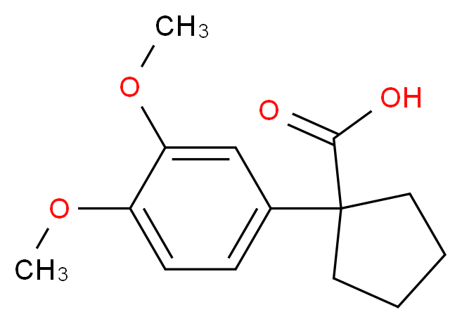 1-(3,4-dimethoxyphenyl)cyclopentanecarboxylic acid_分子结构_CAS_43129-41-5)