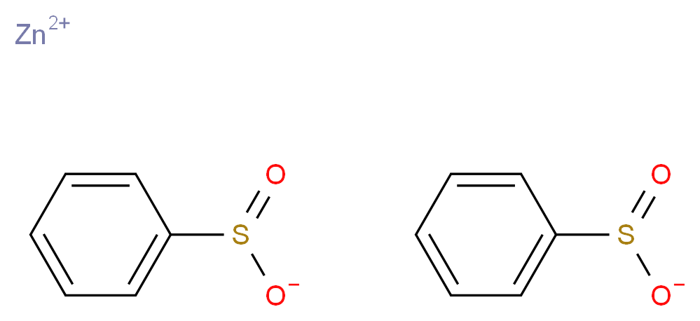 苯亚磺酸锌 二水合物_分子结构_CAS_24308-84-7)