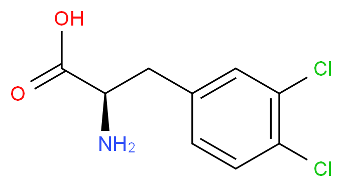 (2R)-2-amino-3-(3,4-dichlorophenyl)propanoic acid_分子结构_CAS_52794-98-6