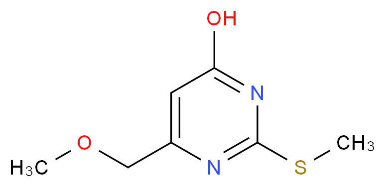 6-(methoxymethyl)-2-(methylsulfanyl)pyrimidin-4-ol_分子结构_CAS_68087-13-8