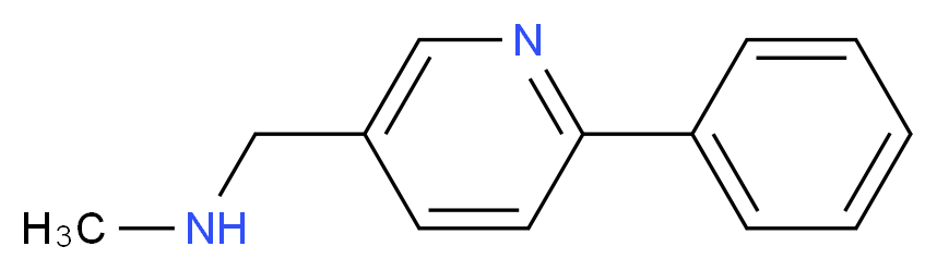N-methyl(6-phenylpyrid-3-yl)methylamine_分子结构_CAS_879896-40-9)