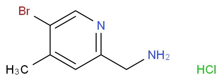 2-(Aminomethyl)-5-bromo-4-methylpyridine hydrochloride_分子结构_CAS_)