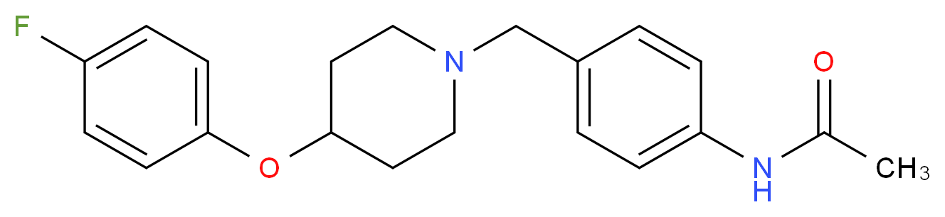 N-(4-{[4-(4-fluorophenoxy)piperidin-1-yl]methyl}phenyl)acetamide_分子结构_CAS_)