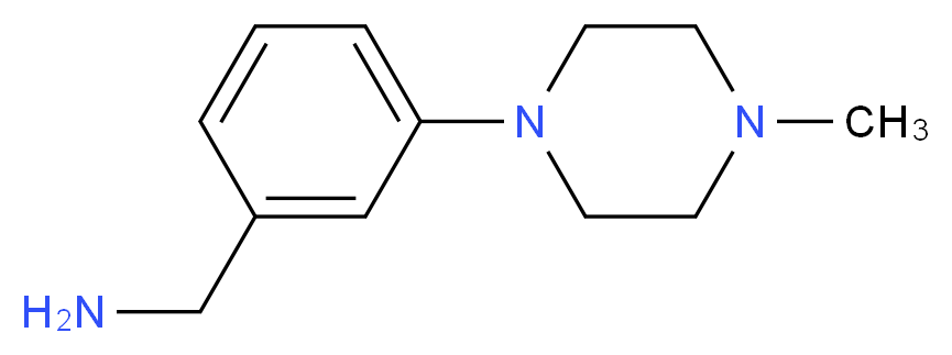 3-(4-Methyl-piperazin-1-yl)-benzylamine_分子结构_CAS_672325-37-0)