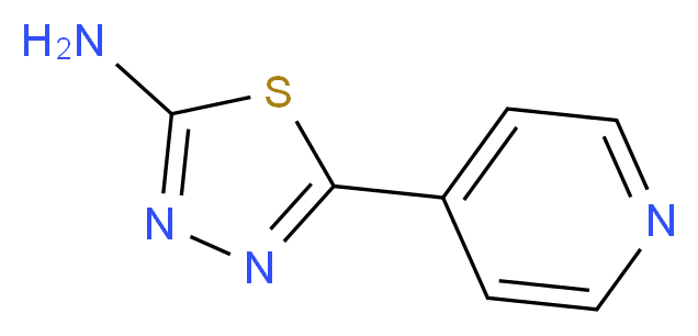 2-氨基-5-(4-吡啶基)-1,3,4-噻重氮_分子结构_CAS_2002-04-2)