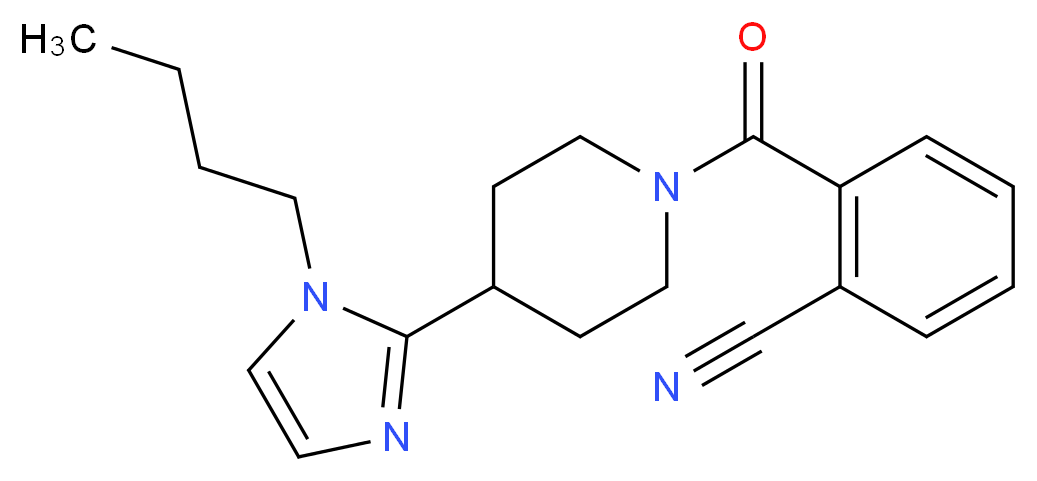 2-{[4-(1-butyl-1H-imidazol-2-yl)piperidin-1-yl]carbonyl}benzonitrile_分子结构_CAS_)