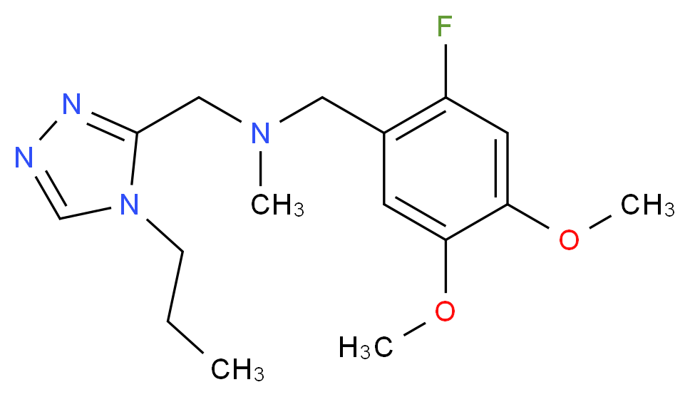 (2-fluoro-4,5-dimethoxybenzyl)methyl[(4-propyl-4H-1,2,4-triazol-3-yl)methyl]amine_分子结构_CAS_)