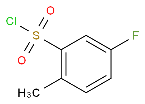 5-Fluoro-2-methylbenzenesulfonyl chloride_分子结构_CAS_445-05-6)