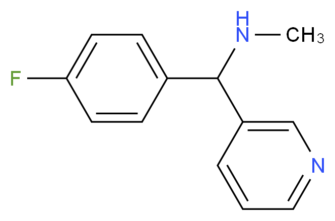 [(4-fluorophenyl)(pyridin-3-yl)methyl](methyl)amine_分子结构_CAS_)