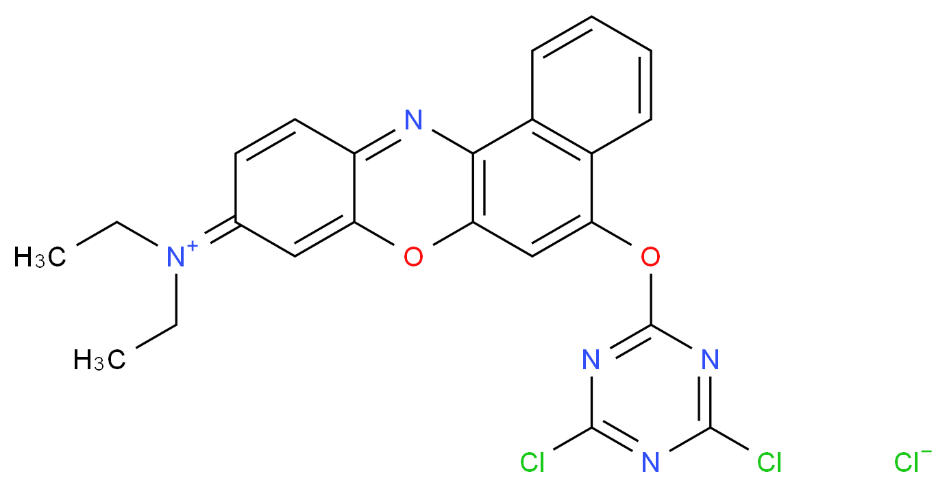 9-Diethylamino-5-(4,6-dichloro-s-triazinyl)-9H-benzo[a]phenoxazine Chloride_分子结构_CAS_28249-90-3)