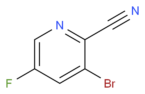 3-bromo-5-fluoropyridine-2-carbonitrile_分子结构_CAS_950670-18-5