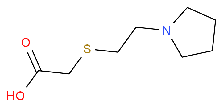 2-{[2-(pyrrolidin-1-yl)ethyl]sulfanyl}acetic acid_分子结构_CAS_915924-49-1