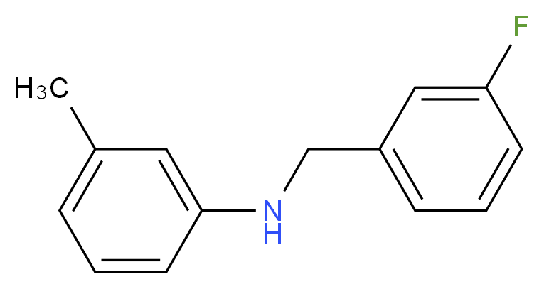 N-(3-Fluorobenzyl)-3-methylaniline_分子结构_CAS_1021025-39-7)