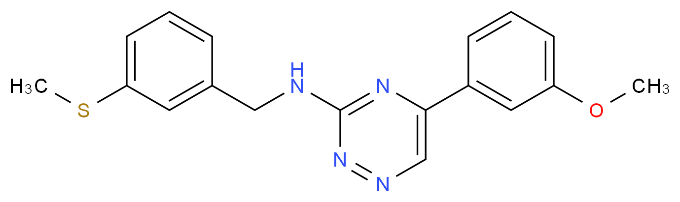 5-(3-methoxyphenyl)-N-[3-(methylthio)benzyl]-1,2,4-triazin-3-amine_分子结构_CAS_)