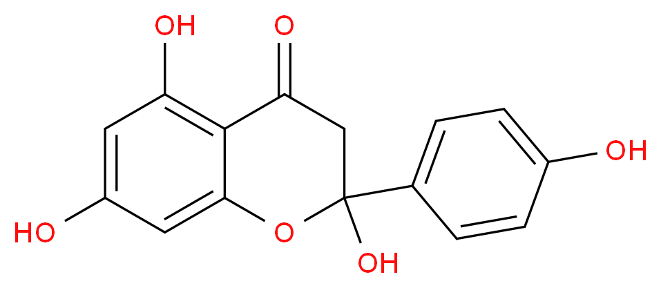 2,5,7-trihydroxy-2-(4-hydroxyphenyl)-3,4-dihydro-2H-1-benzopyran-4-one_分子结构_CAS_58124-18-8