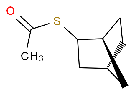 1-[(1S,4R)-bicyclo[2.2.1]heptan-2-ylsulfanyl]ethan-1-one_分子结构_CAS_90611-37-3