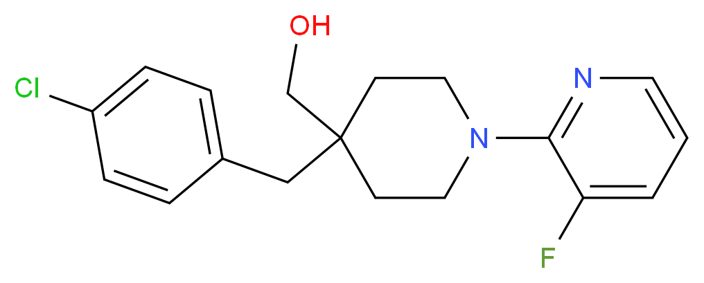 [4-(4-chlorobenzyl)-1-(3-fluoropyridin-2-yl)piperidin-4-yl]methanol_分子结构_CAS_)