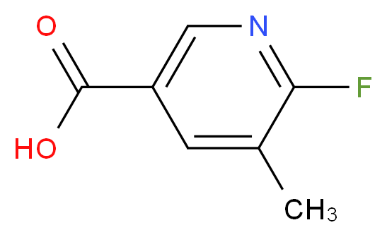 2-FLUORO-3-METHYL-PYRIDINE-5-CARBOXYLIC ACID_分子结构_CAS_885267-35-6)