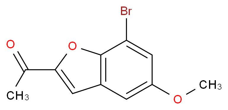 1-(7-bromo-5-methoxy-1-benzofuran-2-yl)ethan-1-one_分子结构_CAS_454473-82-6