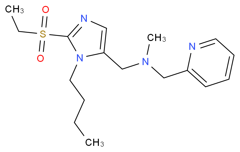 1-[1-butyl-2-(ethylsulfonyl)-1H-imidazol-5-yl]-N-methyl-N-(2-pyridinylmethyl)methanamine_分子结构_CAS_)