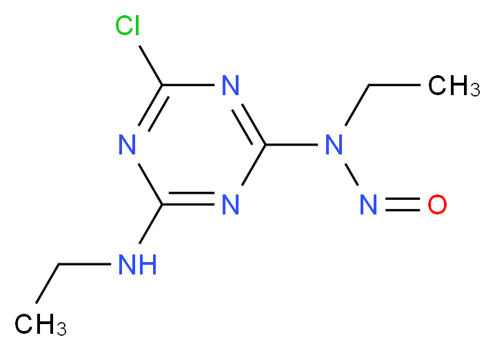 6-chloro-2-N,4-N-diethyl-2-N-nitroso-1,3,5-triazine-2,4-diamine_分子结构_CAS_6494-81-1